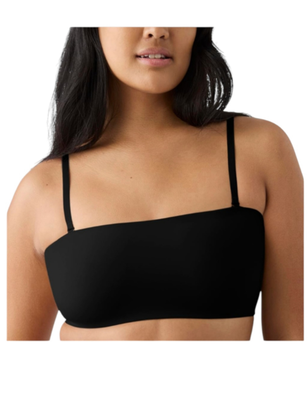 True & Co NWT True Body Black Convertible Bandeau Bra XS